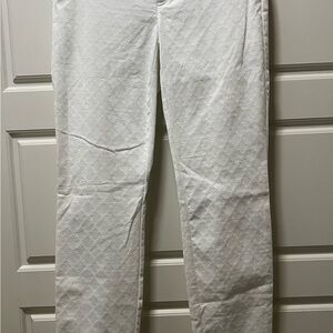 White Patterned Pants